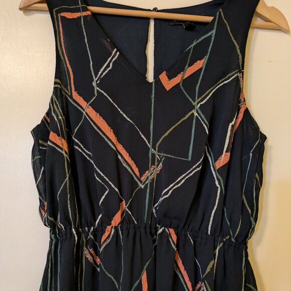 Banana Republic Navy Dress with Abstract Print - Picture 2 of 7